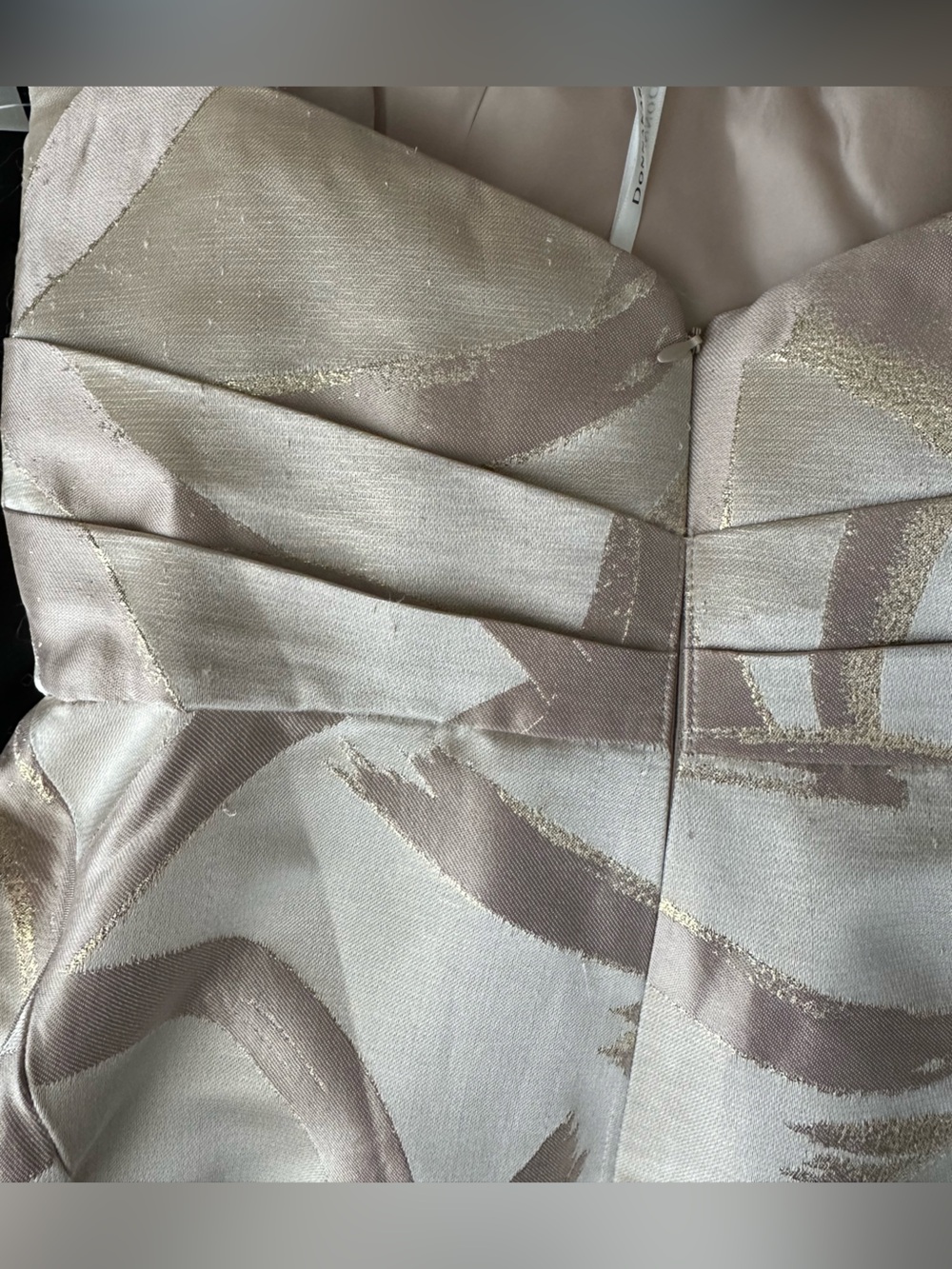 Donna Karan Strapless Column Gown in Neutral Taupe and Beige - Picture 8 of 10